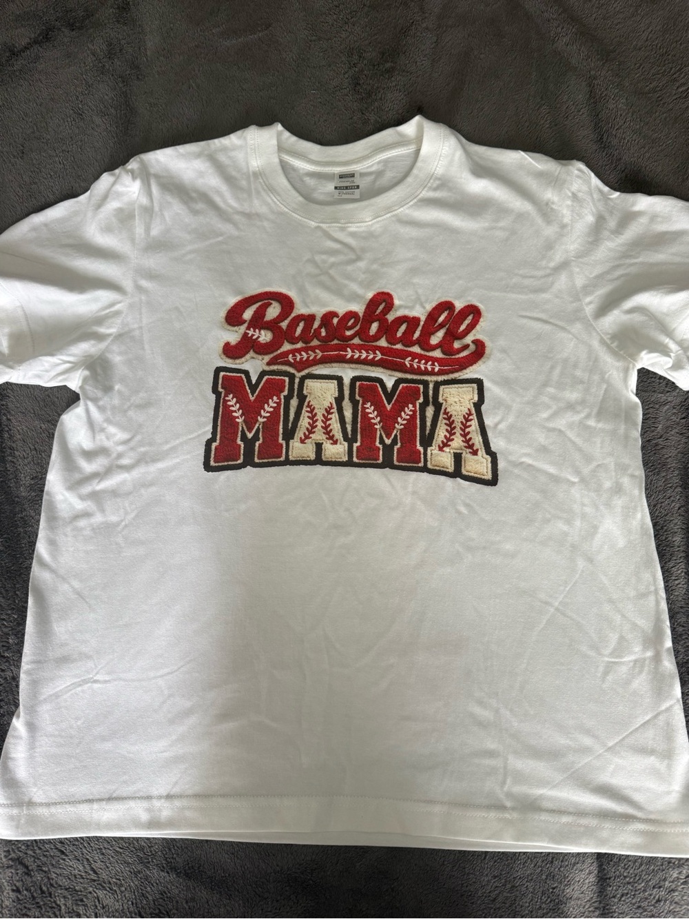 Baseball Mama White Tee